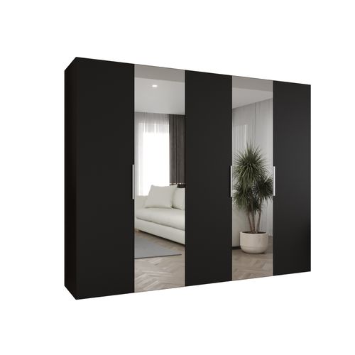 Armoire à Portes Battantes Marbella 2 202/250/52 5 Portes (noir/beige)