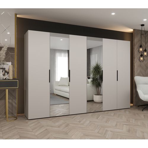 Armoire à Portes Battantes Marbella 2 202/300/52 6 Portes (beige/noir)