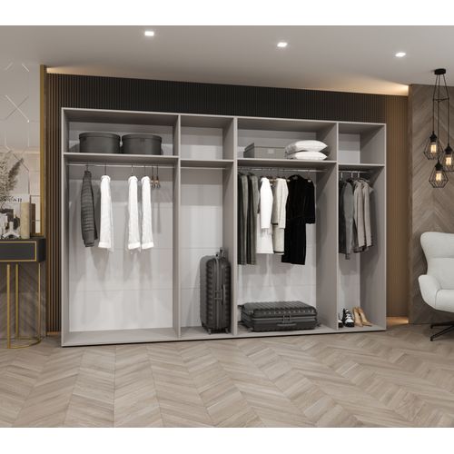 Armoire à Portes Battantes Marbella 2 202/300/52 6 Portes (beige/doré)