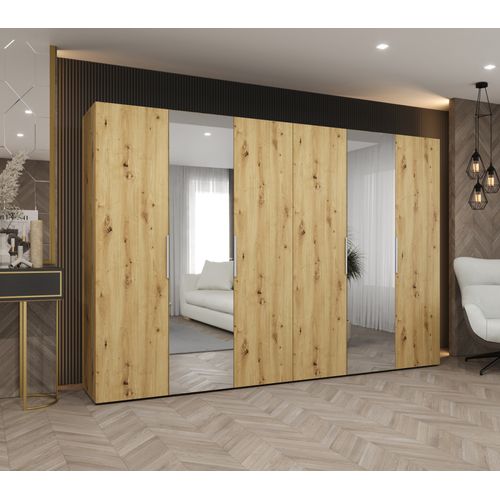 Armoire à Portes Battantes Marbella 2 202/300/52 6 Portes (marron/beige)