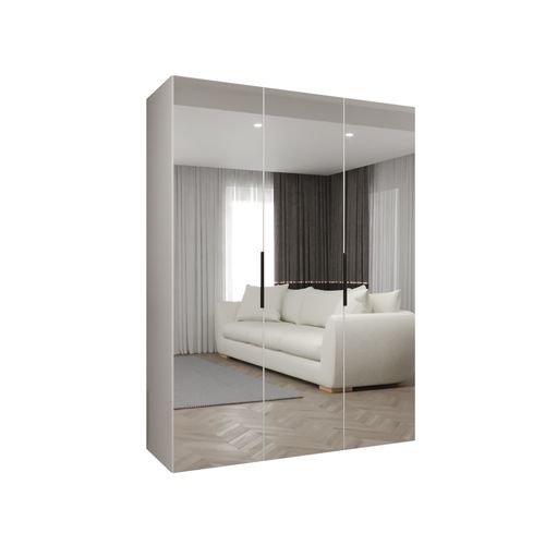 Armoire à Portes Battantes Marbella 3 202/150/52 3 Portes (blanc/noir)