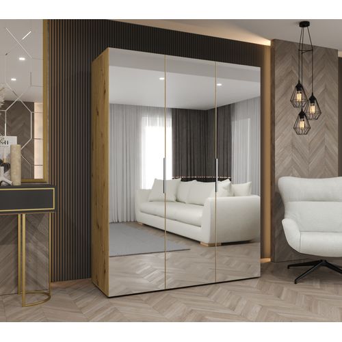 Armoire à Portes Battantes Marbella 3 202/150/52 3 Portes (marron/beige)