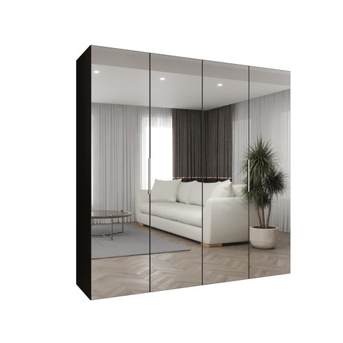 Armoire à Portes Battantes Marbella 3 202/200/52 4 Portes (noir/beige)