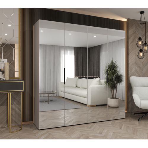 Armoire à Portes Battantes Marbella 3 202/200/52 4 Portes (beige/noir)