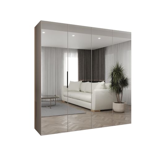 Armoire à Portes Battantes Marbella 3 202/200/52 4 Portes (beige/noir)