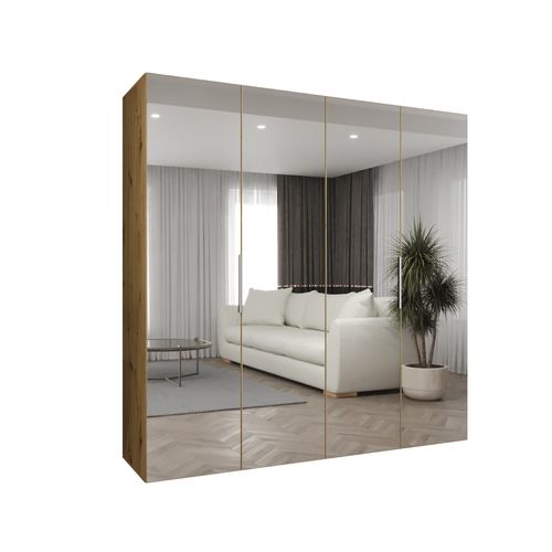 Armoire à Portes Battantes Marbella 3 202/200/52 4 Portes (marron/beige)