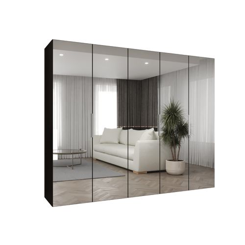 Armoire à Portes Battantes Marbella 3 202/250/52 5 Portes (noir/beige)