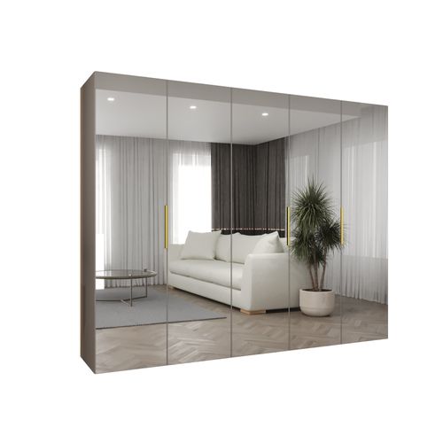 Armoire à Portes Battantes Marbella 3 202/250/52 5 Portes (beige/doré)