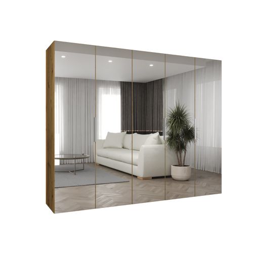 Armoire à Portes Battantes Marbella 3 202/250/52 5 Portes (marron/beige)