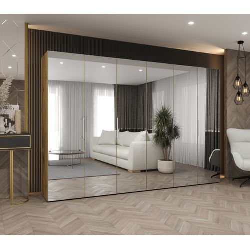 Armoire à Portes Battantes Marbella 3 202/300/52 6 Portes (marron/beige)