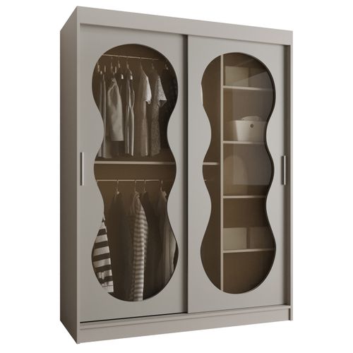 Armoire 2 Portes Bahrajn 2 150 Profondeur 62 Coloris Taupe