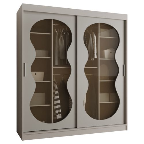 Armoire 2 Portes Bahrajn 3 180 Profondeur 62 Coloris  Taupe