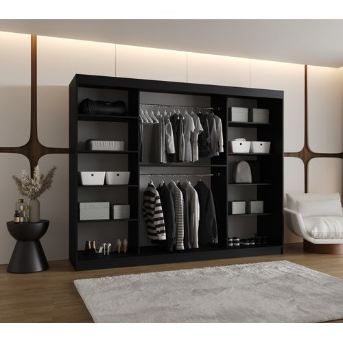 Armoire 3 Portes Bahrajn 3 250 Profondeur 62 Coloris  Noir