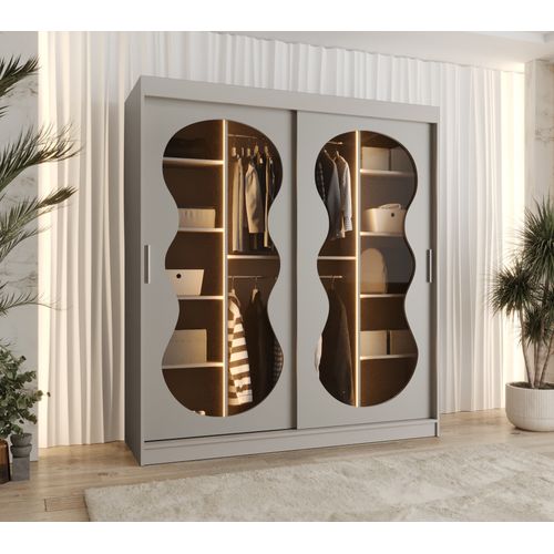 Armoire 2 Portes Bahrajn 2 180 Profondeur 62 Coloris Taupe