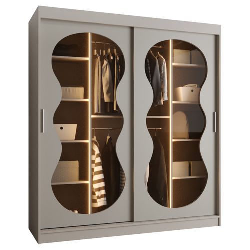 Armoire 2 Portes Bahrajn 2 180 Profondeur 62 Coloris Taupe