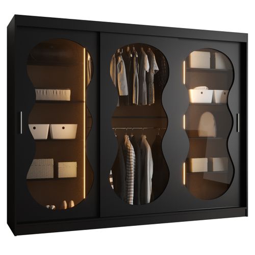 Armoire 3 Portes Bahrajn 2 250 Profondeur 62 Coloris Noir