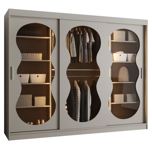 Armoire 3 Portes Bahrajn 2 250 Profondeur 62 Coloris Taupe