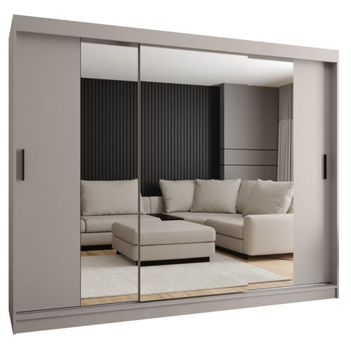 Armoire à Portes Coulissantes Rubino T2 200/250/62 3 Portes (cachemire)