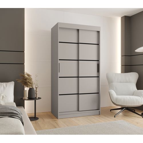 Armoire à Portes Coulissantes Rubino V1 200/100/62 2 Portes (cachemire)