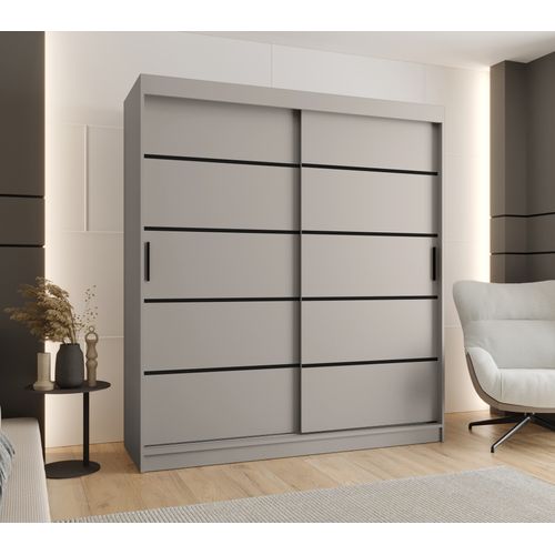 Armoire à Portes Coulissantes Rubino V1 200/180/62 2 Portes (cachemire)