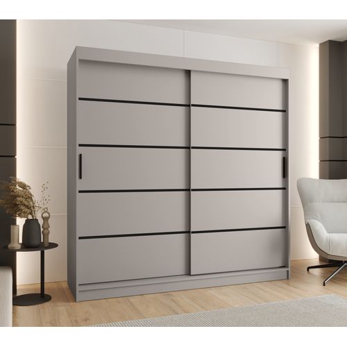 Armoire à Portes Coulissantes Rubino V1 200x200x62 Cm 2 Portes (cachemire)