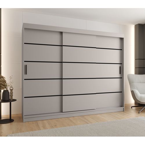 Armoire à Portes Coulissantes Rubino V1 200x250x62 Cm 3 Portes (cachemire)