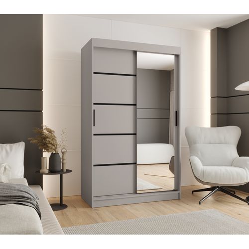 Armoire à Portes Coulissantes Rubino V2 200/120/62 2 Portes(cachemire)