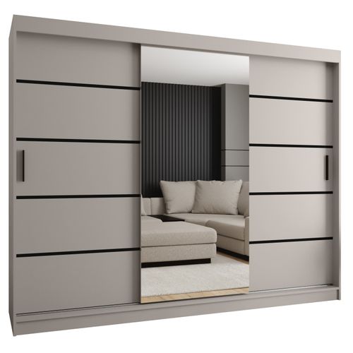 Armoire à Portes Coulissantes Rubino V2 200/250/62 3 Portes (cachemire)