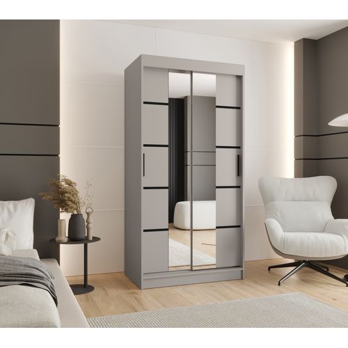 Armoire à Portes Coulissantes Rubino V4 200/100/62 2 Portes (cachemire)