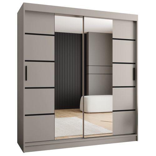 Armoire à Portes Coulissantes Rubino V4 200/180/62 2 Portes (cachemire)
