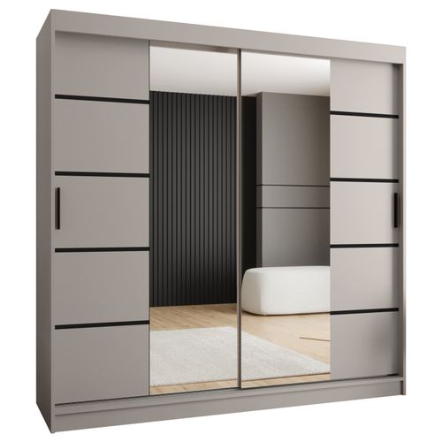 Armoire à Portes Coulissantes Rubino V4 200x200x62 Cm 2 Portes (cachemire)
