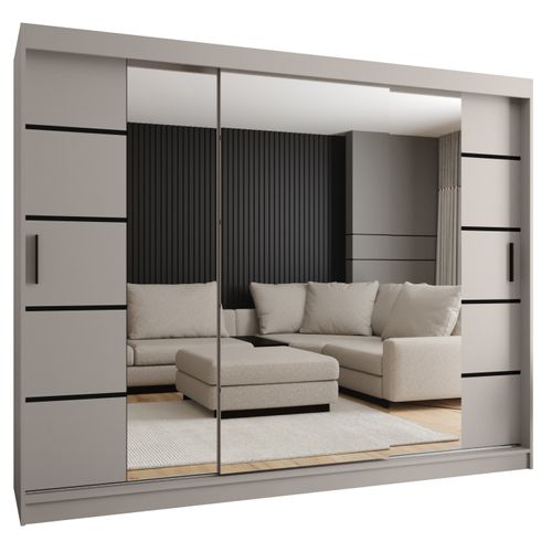 Armoire à Portes Coulissantes Rubino V4 200/250/62 3 Portes (cachemire)