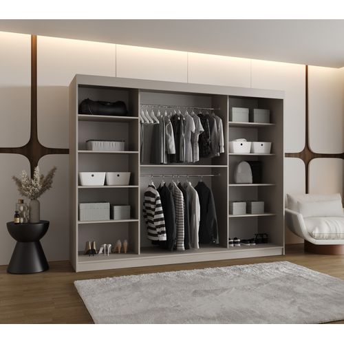 Armoire à Portes Coulissantes Rubino Y 200/250/62 3 Portes (cachemire)