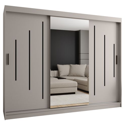 Armoire à Portes Coulissantes Rubino Y1 200/250/62 3 Portes (cachemire)