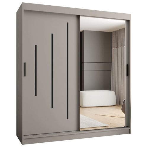Armoire à Portes Coulissantes Rubino Y2 200x180x62 Cm 2 Portes (cachemire)