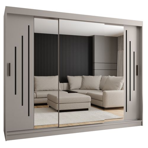 Armoire à Portes Coulissantes Rubino Y2 200/250/62 3 Portes (cachemire)