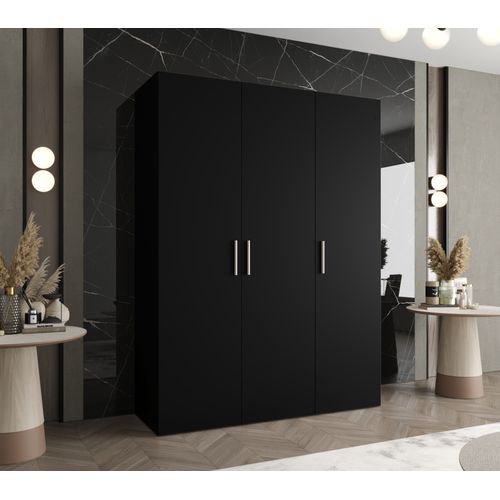 Armoire Bari 1 à Portes Battantes 202/150/52 3 Portes (noir)