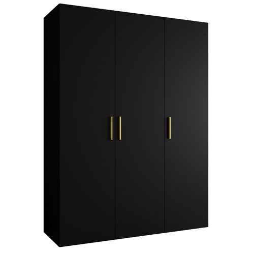 Armoire Bari 1 à Portes Battantes 202/150/52 3 Portes (noir)