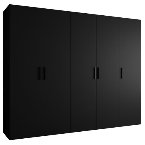 Armoire Bari 1 à Portes Battantes 202/250/52 5 Portes (noir)