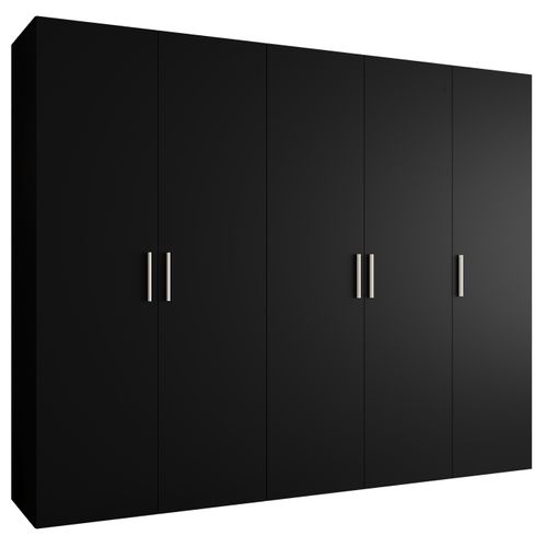 Armoire Bari 1 à Portes Battantes 202/250/52 5 Portes (noir)