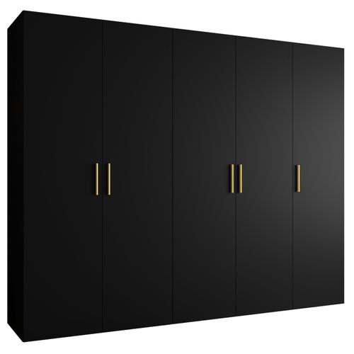 Armoire Bari 1 à Portes Battantes 202/250/52 5 Portes (noir)