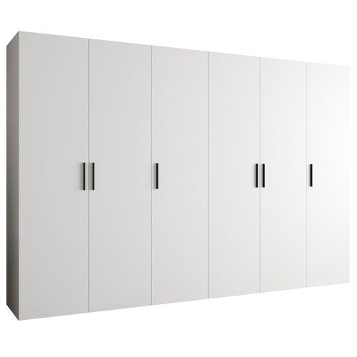 Armoire Bari 1 à Portes Battantes 202/300/52 6 Portes (blanc)