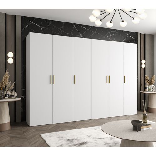 Armoire Bari 1 à Portes Battantes 202/300/52 6 Portes (blanc)