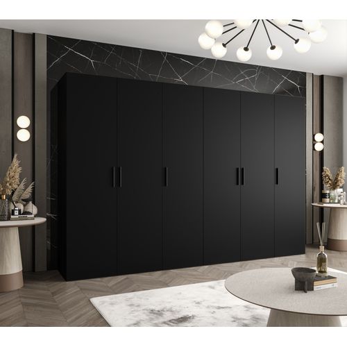 Armoire Bari 1 à Portes Battantes 202/300/52 6 Portes (noir)