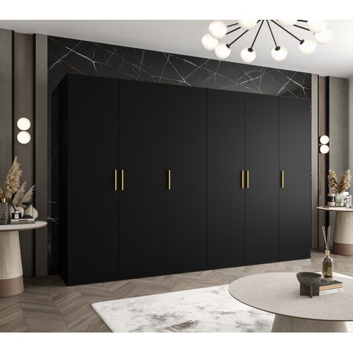 Armoire Bari 1 à Portes Battantes 202/300/52 6 Portes (noir)