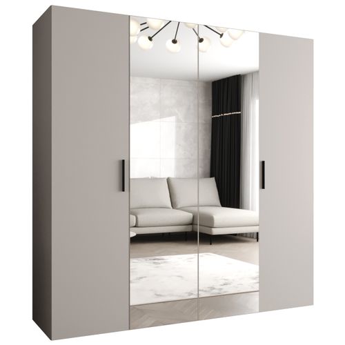 Armoire Bari 2 à Portes Battantes 202/200/52 4 Portes (cachemire)