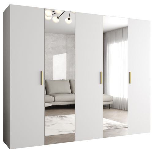 Armoire Bari 2 à Portes Battantes 202/250/52 5 Portes (blanc)