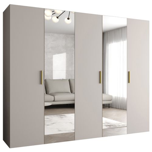 Armoire Bari 2 à Portes Battantes 202/250/52 5 Portes (cachemire)