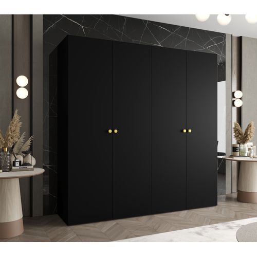 Armoire à Portes Battantes Parma 1 202/200/52 4 Portes (noir)