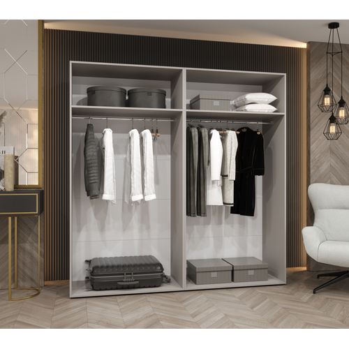 Armoire à Portes Battantes Parma 1 202/200/52 4 Portes (cachemire)